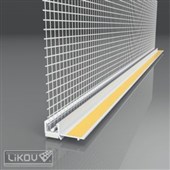 LIKOV LS-VH 09 lišta okenní začišťovací 9 mm se sklovláknitou tkaninou 100mm délka 2,4m